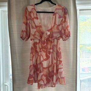 Pink patterned dress